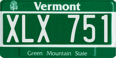 VT license plate XLX751