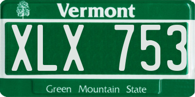 VT license plate XLX753