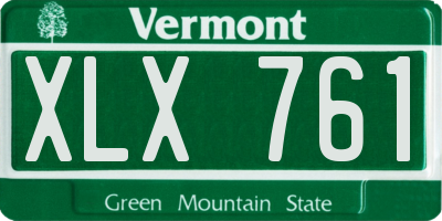 VT license plate XLX761