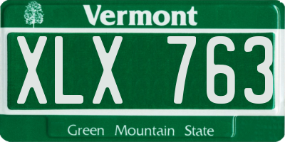 VT license plate XLX763