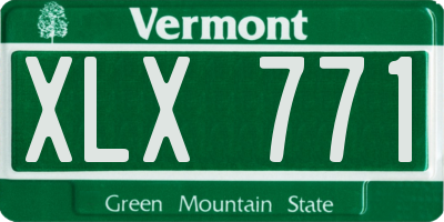 VT license plate XLX771