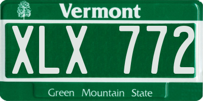 VT license plate XLX772