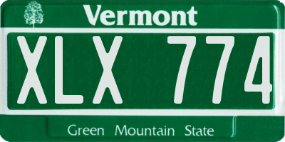 VT license plate XLX774