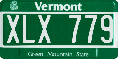 VT license plate XLX779
