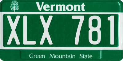 VT license plate XLX781