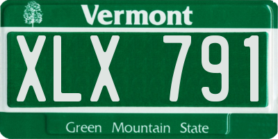 VT license plate XLX791