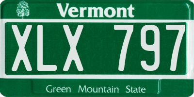 VT license plate XLX797