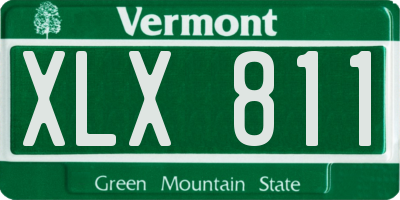 VT license plate XLX811
