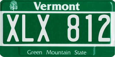 VT license plate XLX812