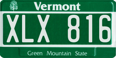 VT license plate XLX816