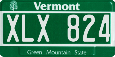 VT license plate XLX824