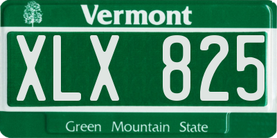 VT license plate XLX825