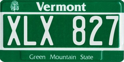 VT license plate XLX827