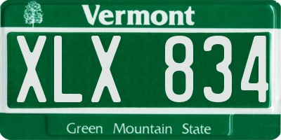 VT license plate XLX834