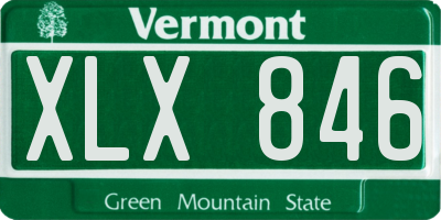 VT license plate XLX846