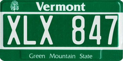VT license plate XLX847