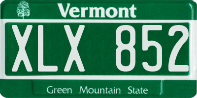 VT license plate XLX852