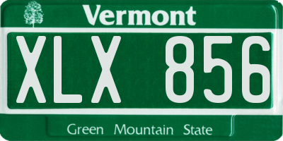 VT license plate XLX856