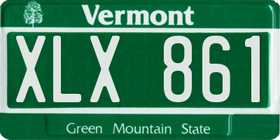 VT license plate XLX861