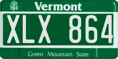VT license plate XLX864