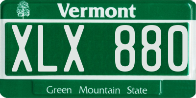 VT license plate XLX880