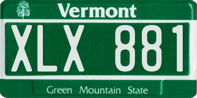 VT license plate XLX881