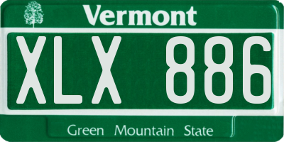 VT license plate XLX886