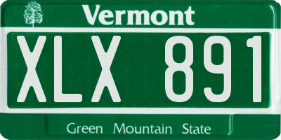 VT license plate XLX891