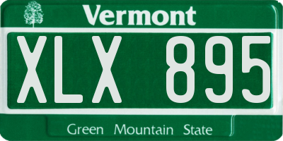 VT license plate XLX895