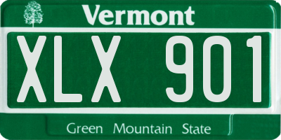 VT license plate XLX901