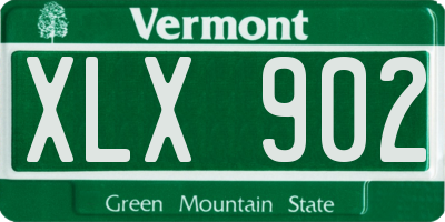 VT license plate XLX902