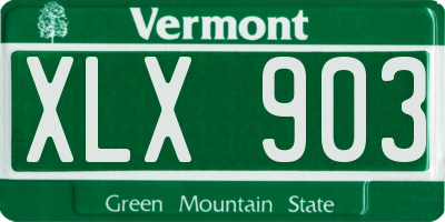VT license plate XLX903