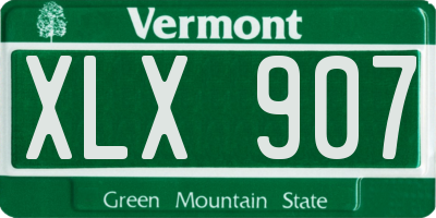 VT license plate XLX907