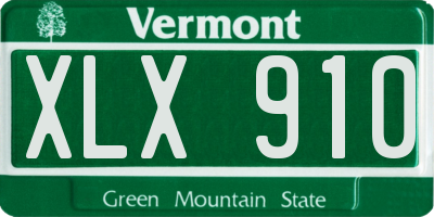VT license plate XLX910