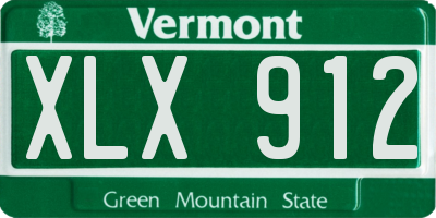 VT license plate XLX912