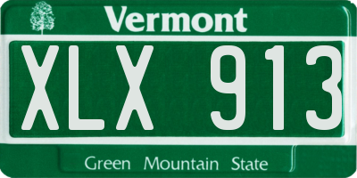 VT license plate XLX913