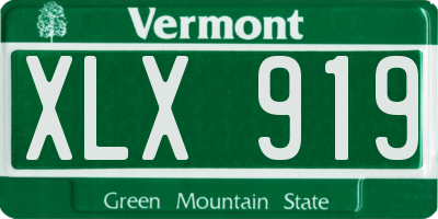 VT license plate XLX919