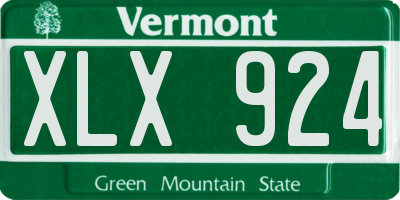 VT license plate XLX924