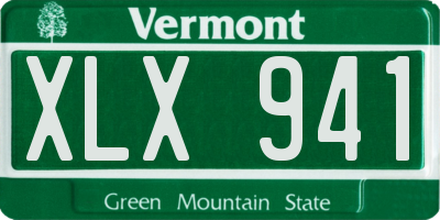 VT license plate XLX941