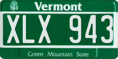 VT license plate XLX943