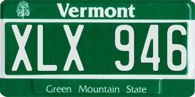 VT license plate XLX946
