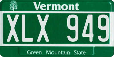 VT license plate XLX949