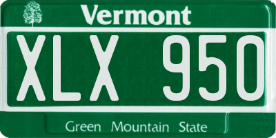VT license plate XLX950