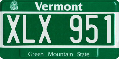 VT license plate XLX951