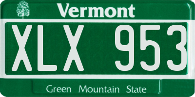 VT license plate XLX953
