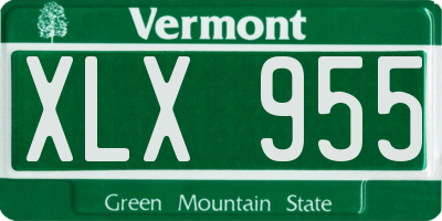VT license plate XLX955
