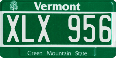VT license plate XLX956