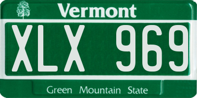 VT license plate XLX969