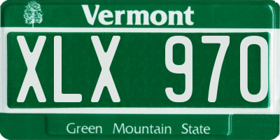 VT license plate XLX970