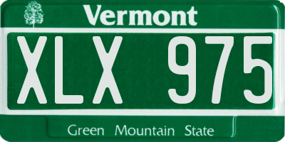 VT license plate XLX975